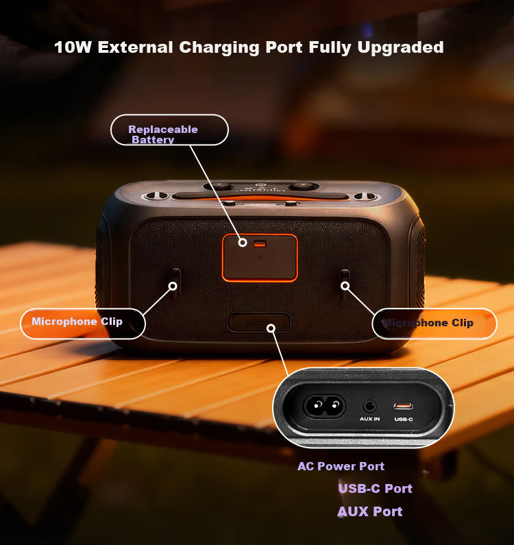 JBL PARTYBOX ON THE GO 2nd Gen Wireless Bluetooth Speaker Long Battery Life Bass Outdoor Portable Mobile Karaoke Party Smart Speaker 14