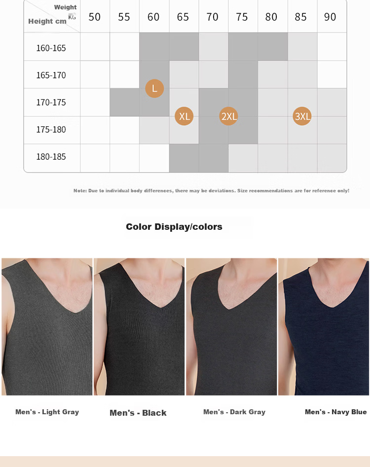 LangSha Men's Slim Fit Thermal Vest Autumn Seamless Base Layer Warm Thin Wide Shoulder Sleeveless Jacket Dark Gray 10