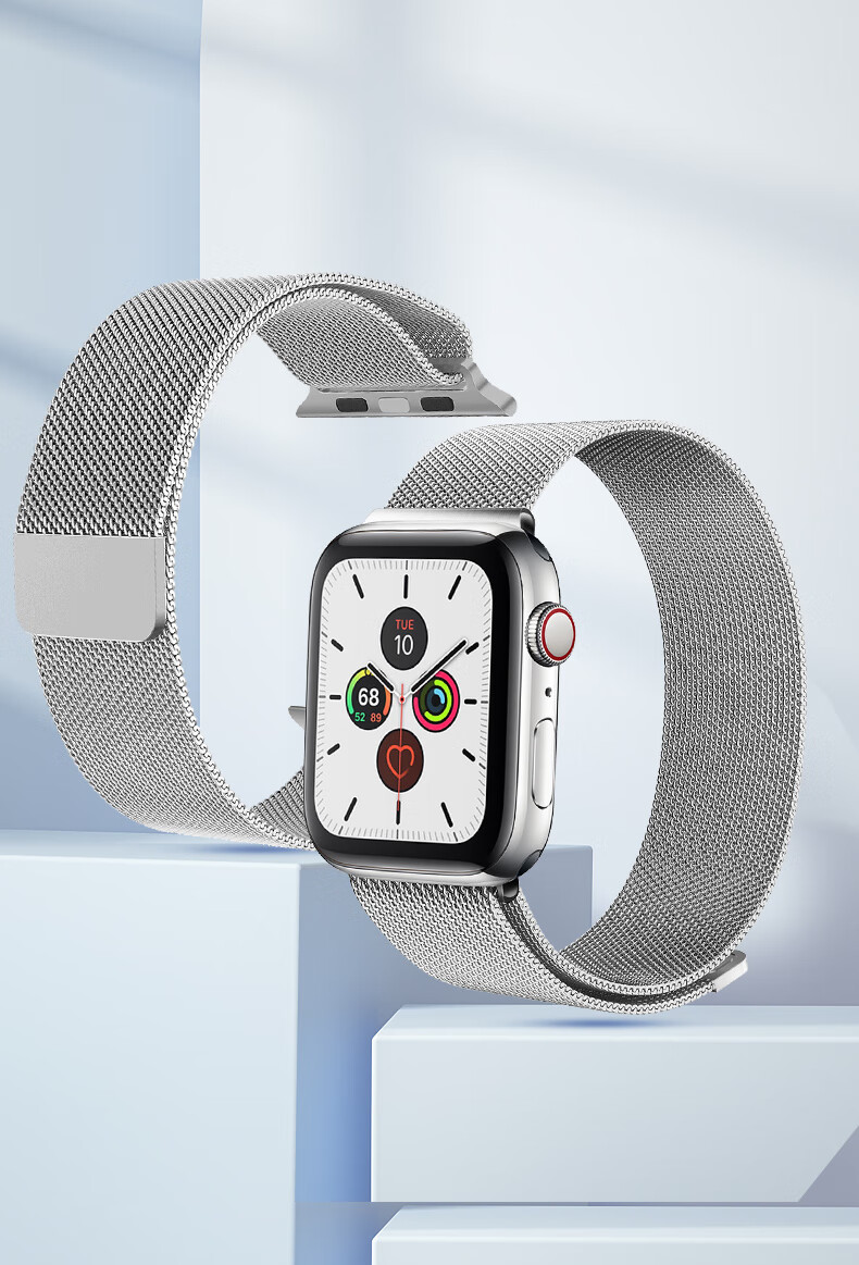 Freeson Compatible with Apple Watch Bands for Apple Watch SE/SE2/SE3/S10/S11/9/8/7 Milanese Loop Magnetic Buckle Strap 38/40/41mm - Pink 8
