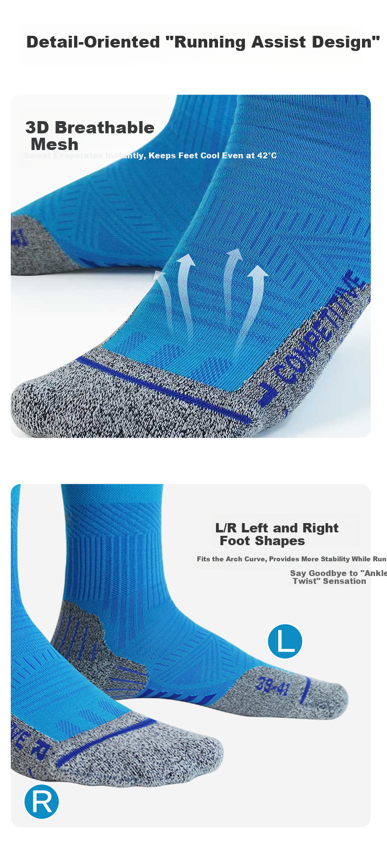 HNK Professional Marathon Trail Running Socks Double-Layer Graphene Antibacterial Blister-Resistant Modal Soft Outdoor Socks 12