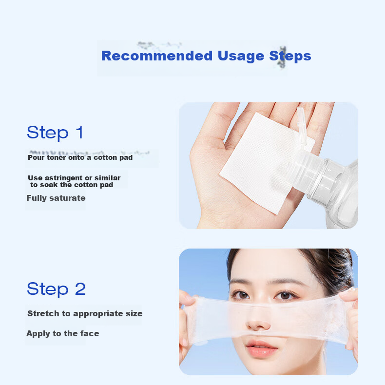 Beautyblend Stretchable Facial Cotton Pads for Wet Compress, Water-Saving Makeup Cotton, Lightweight Tencel, No-Perforation, 240 Sheets/Box 8