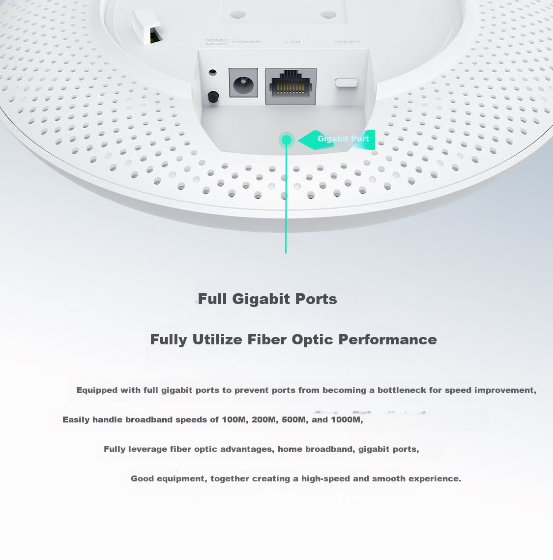 MERCURY Dual-Band Gigabit WiFi 6 Ceiling-Mounted 1500Mbps Wireless Standard PoE Powered Whole-House Coverage WiFi Hotel Enterprise Engineering Network Router MCXAP1500GP 5