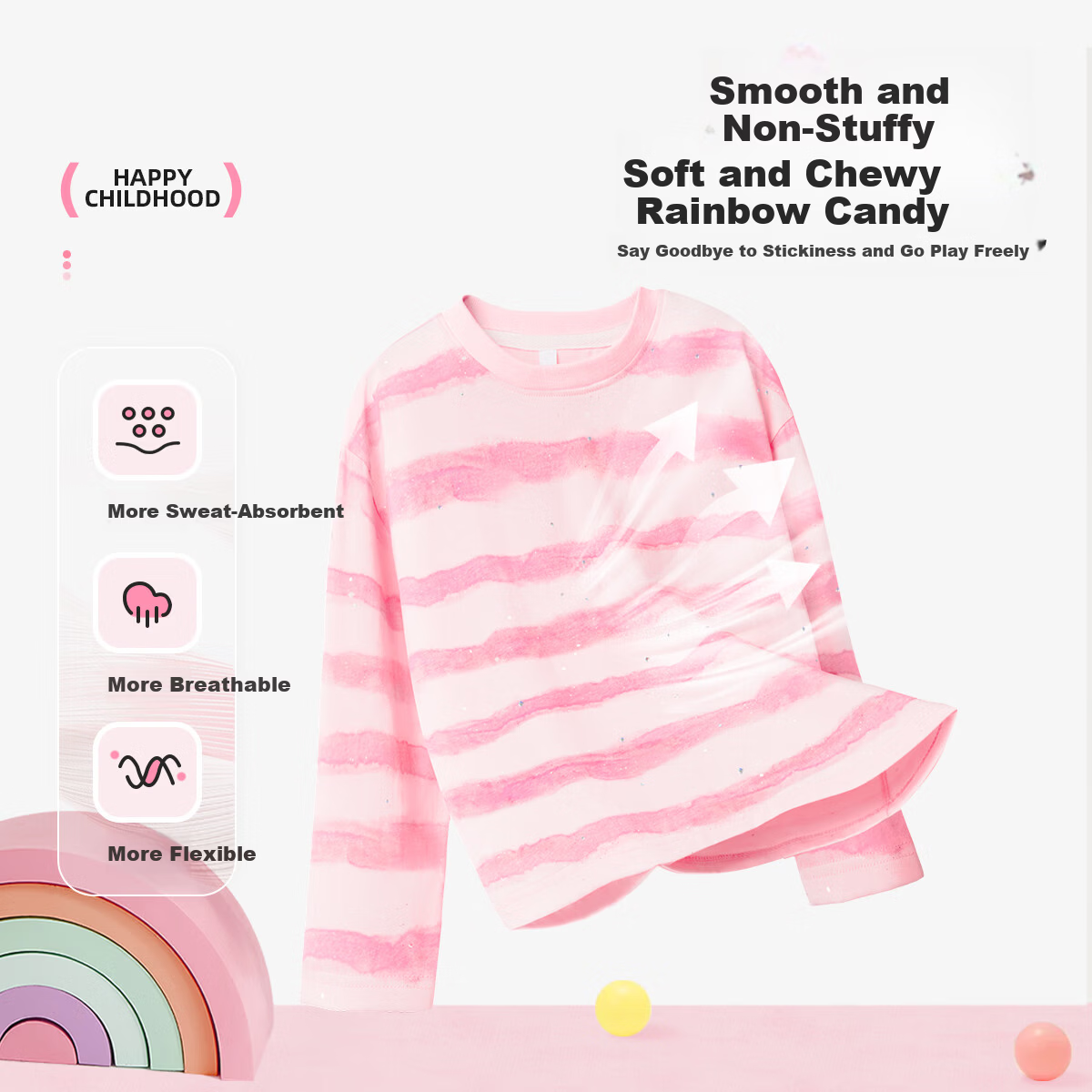 TonLion Spring Girls' Set Trendy 100% Cotton Long Sleeve High Elasticity Yoga Bell-Bottom Pants Two-Piece Pink 150