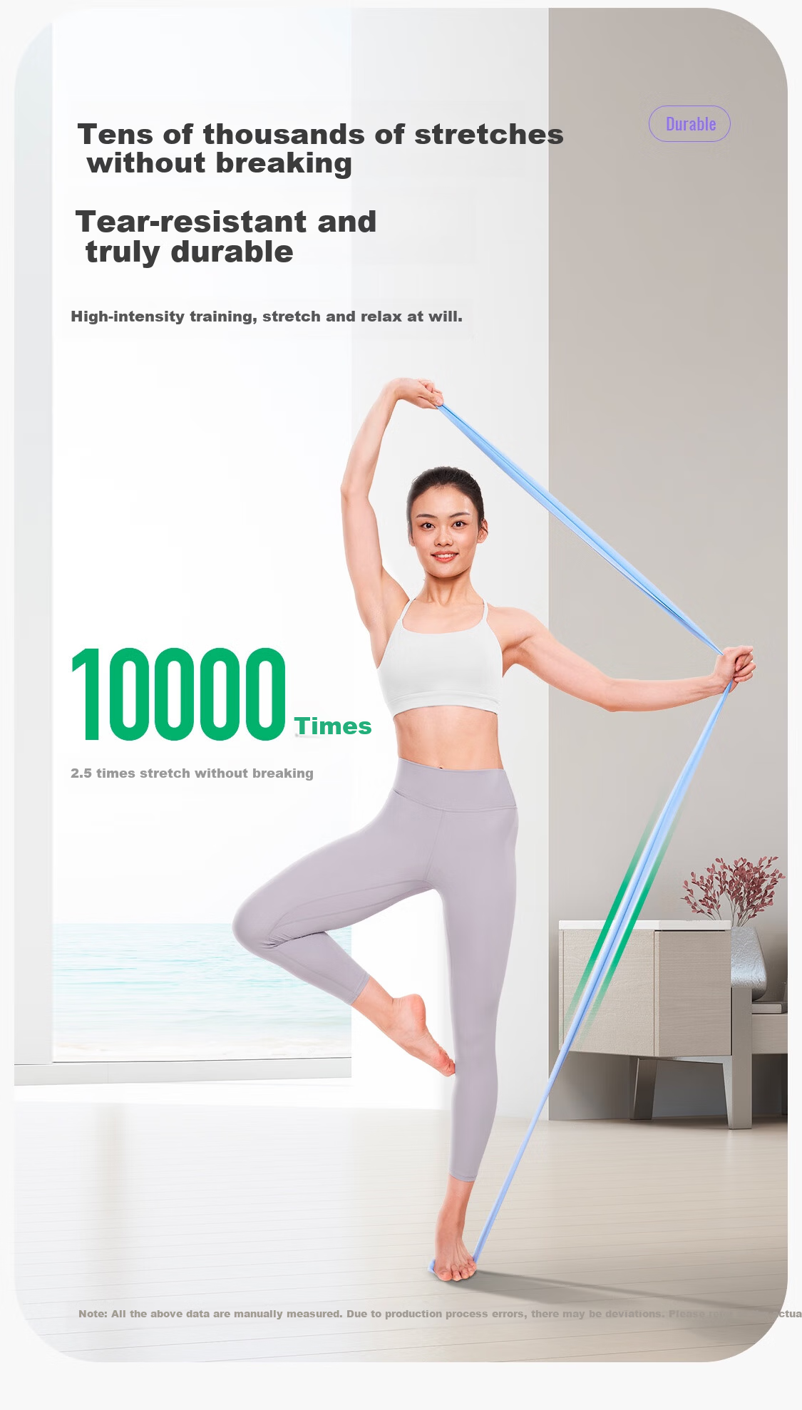 Keep Shaping Secret Resistance Band Open Shoulder Beautiful Back Yoga Dance Stretch Training Green 20lbs 2