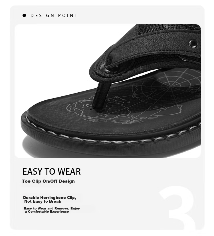Bull Family Men's Flip Flops 2026 Summer New Casual Durable Beach Slippers for Home and Outdoor Wear 5