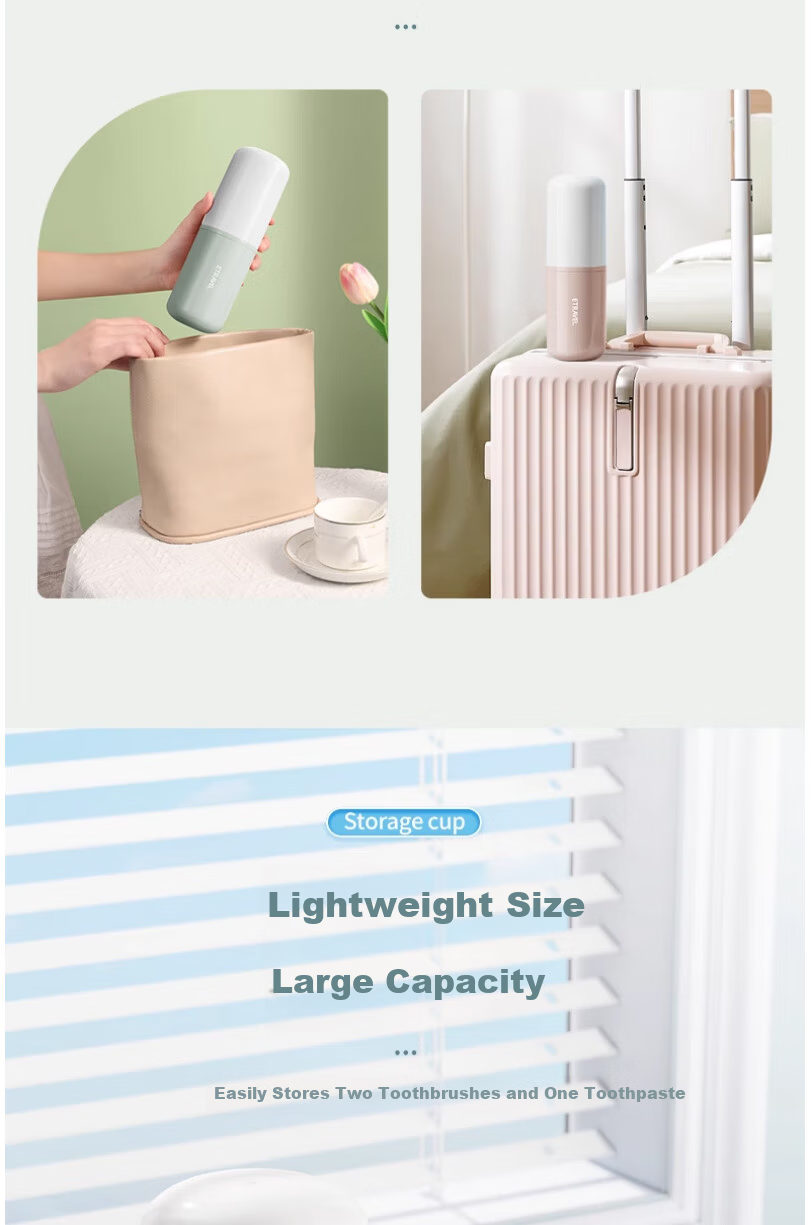 EasyTravel Portable Travel Toothbrush and Toothpaste Cup Gradient Blue 6