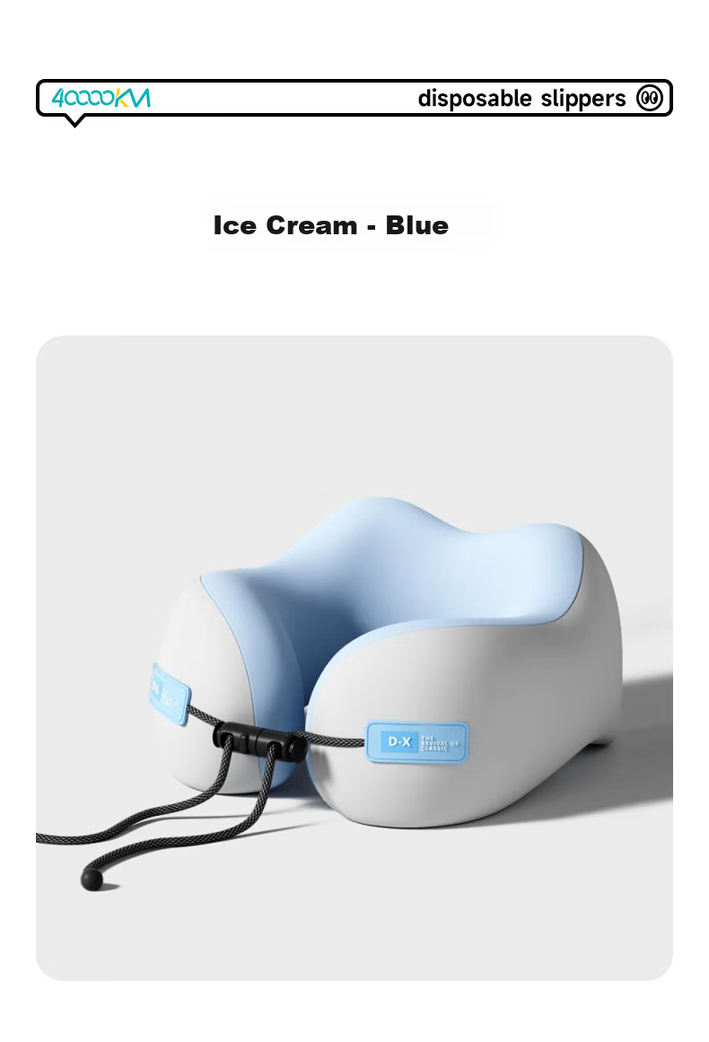 40,000 KM Memory Foam U-Shaped Neck Pillow Portable Foldable Travel Neck Pillow for High-Speed Rail, Airplane, Office, and Nap 2