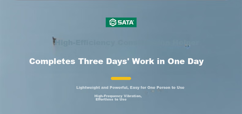SATA Lithium Battery Brushless Concrete Vibrator Handheld Site Rechargeable Concrete Vibrator D05540 One Battery 10