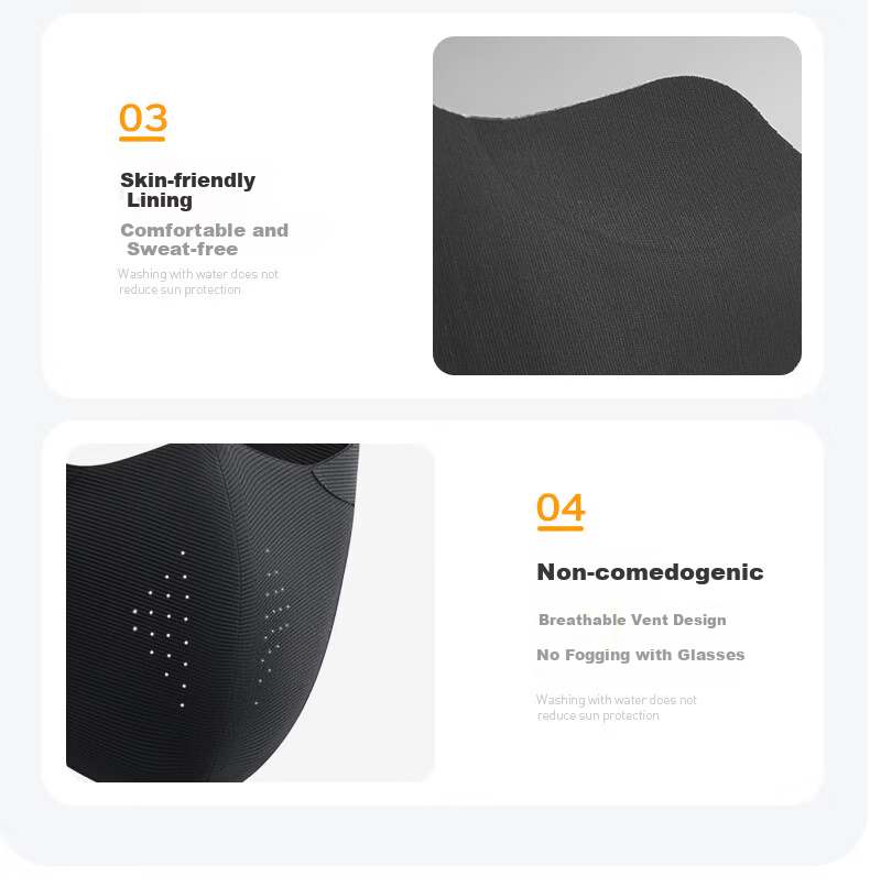 LI-NING Sun Protection Face Mask Unisex Ice Silk UV Protection 3D Sunshade Breathable Eye Protection for Running and Cycling 1