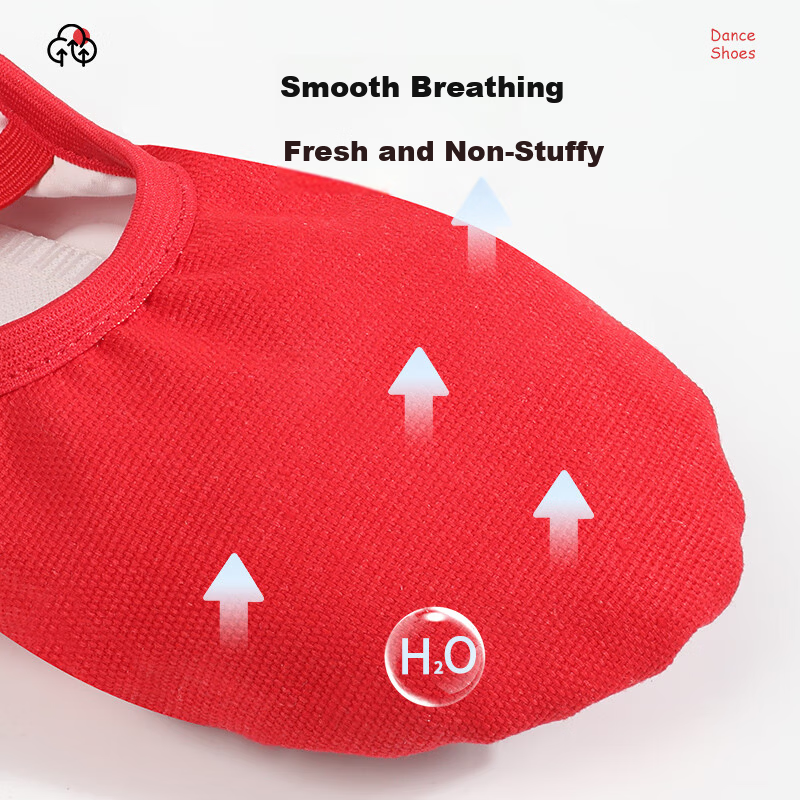Zhiyouban Children's Dance Shoes Soft Sole Girls' Dance Shoes Adult Red Dance Shoes Chinese Dance Ballet Practice Shoes