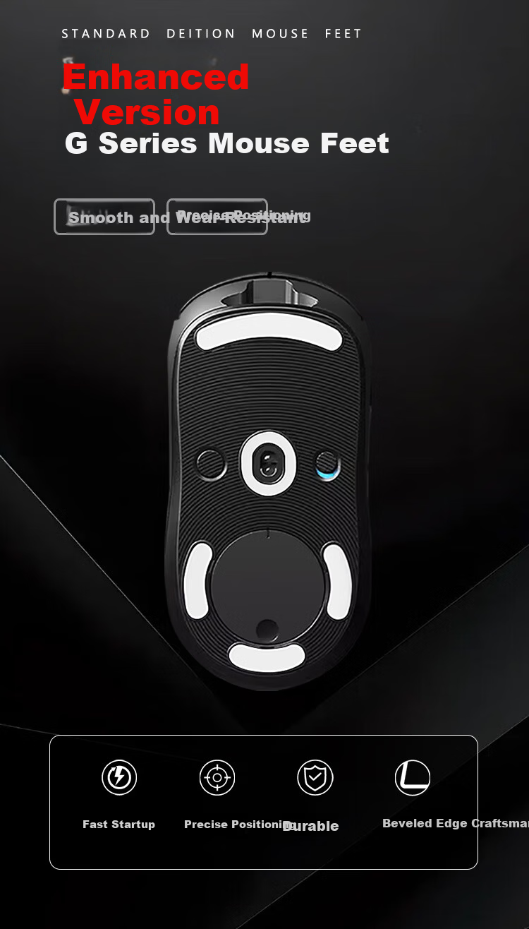 Huoxi Gpw1 Mouse Anti-Slip Sticker, Gpw4 Zhuque Anti-Slip Sticker, Dog Shit King First And Fourth Generation Stickers, Sweat-Absorbing Anti-Slip Anti-Scratch Gaming Mouse Sticker, Black Gengui Full Coverage 1