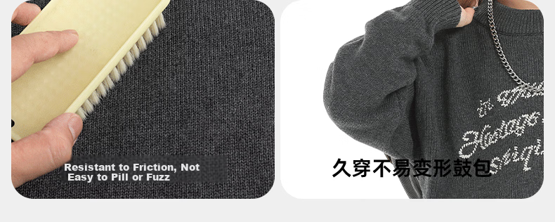 Little Elephant Ham Boys' Knitted Crew Neck Sweater Base Shirt Yellow [100% Cotton Skin-Friendly Non-Itchy] 120 cm 5