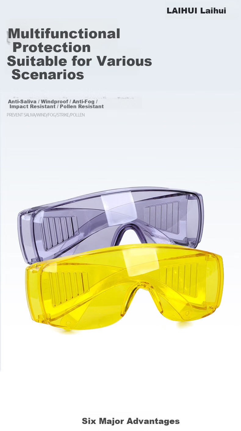 Laihui Automotive Driving Cycling Sports Night Vision Enhancer Anti-Fog Anti-Pollen Dustproof Windproof Splashproof Glasses (Jingcang Warehouse Shipping) 1