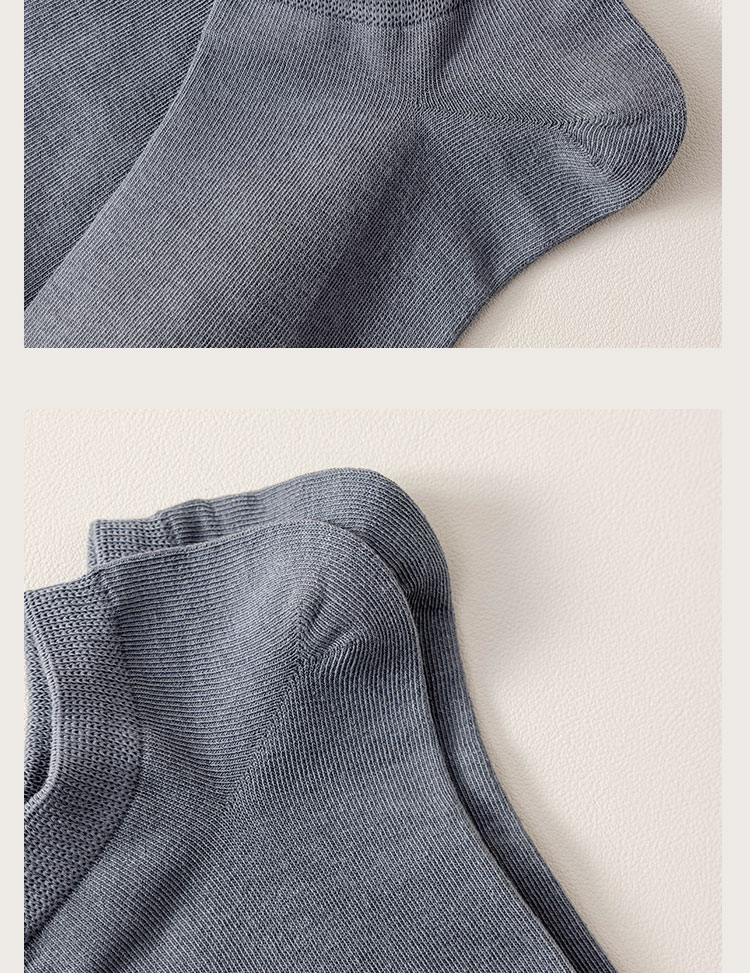 Cotton Thirteen Men's Short Crew Socks Waistband Anti-Slip Breathable Antibacterial Odor-Resistant Sports Trendy Solid Color Spring Summer 10 Pairs 17