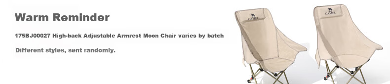 CAMEL Outdoor Folding High-Back Moon Chair Nap Recliner Camping Fishing Portable Armrest Stool Field Sketch Chair 0027 1