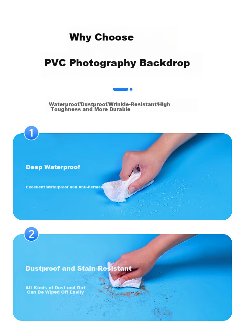 JIMANTU PVC Photography Backdrop Matte Photo Background Paper Green Screen Live Streaming Photo ID Props Food Jewelry Still Life Solid Color Background Cloth 3