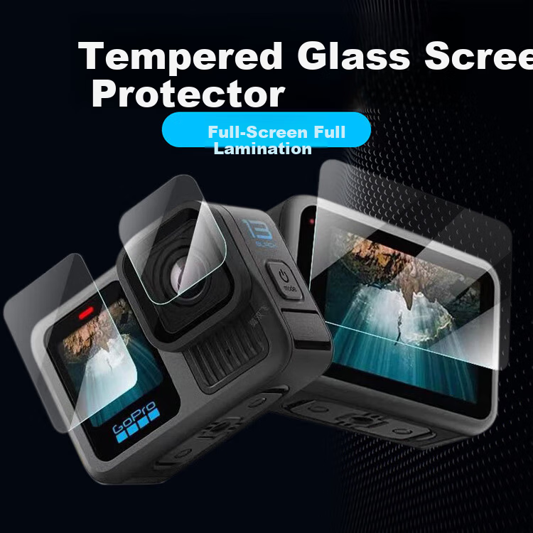 Jingsheng GOPRO HERO13 Black Tempered Glass Lens Protective Film Scratch-Resistant High-Definition Transparent Camera Screen Lens Protector Film 2