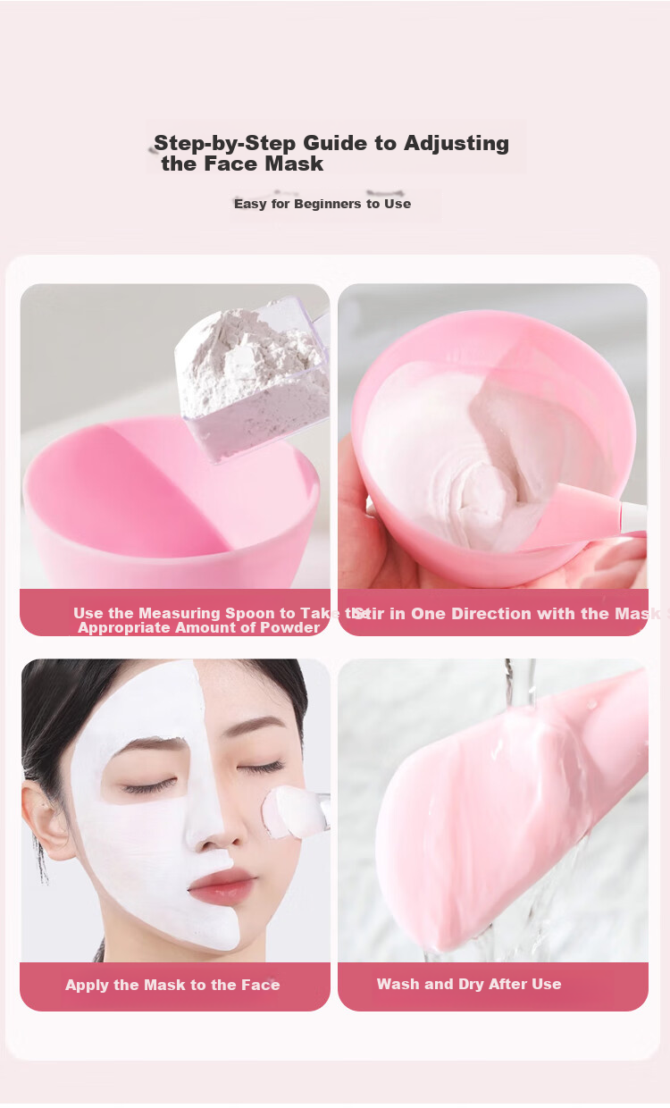 UPLUS Dual-Head Mask Bowl and Brush Set Mud Mask Soft Mask Tools Mask Spoon and Spatula 10