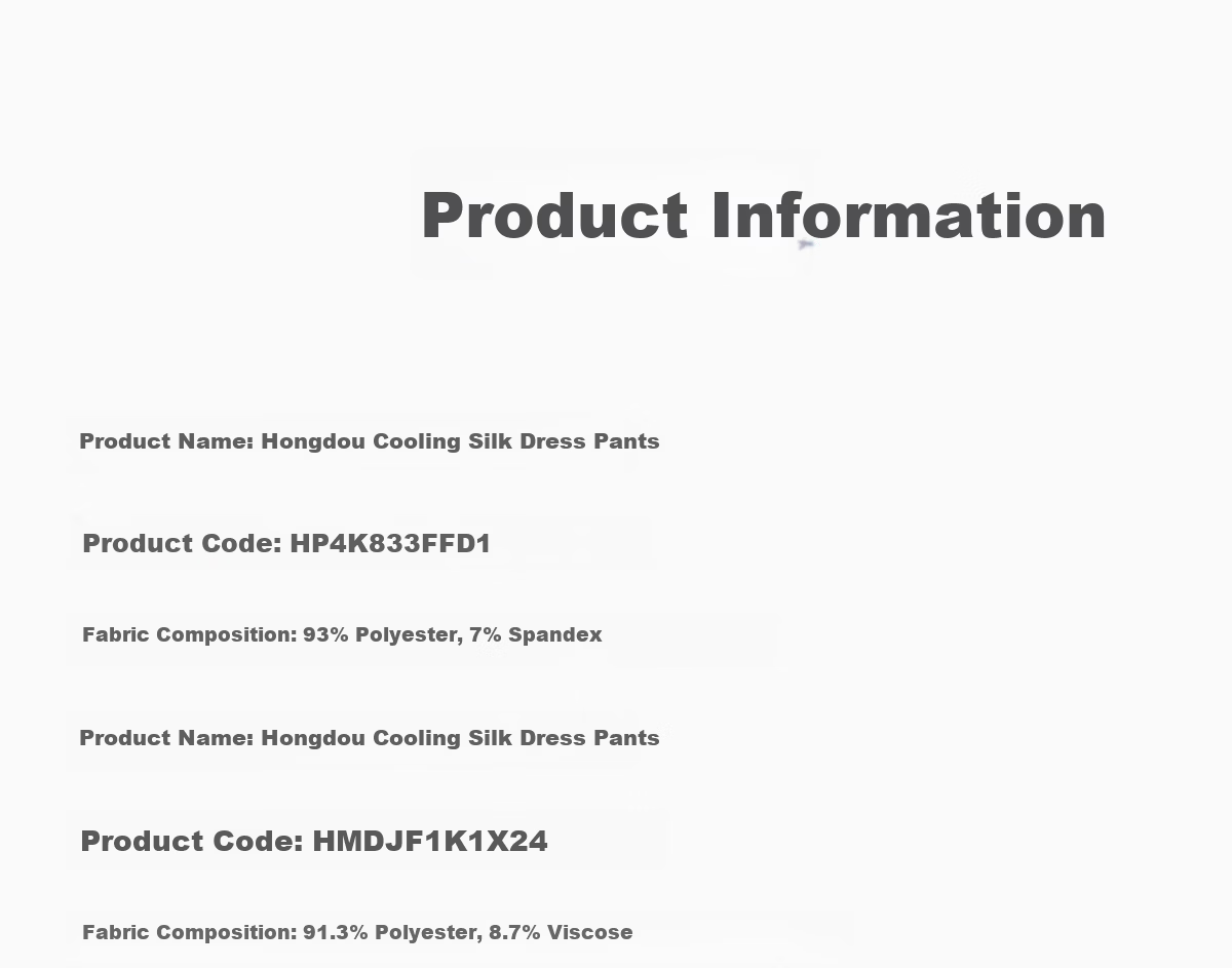 Hodo [Ice Silk Cool Touch] Men's Dress Pants, Cool Silky Breathable Smooth Slim-Fit Mid-Rise Trousers 3