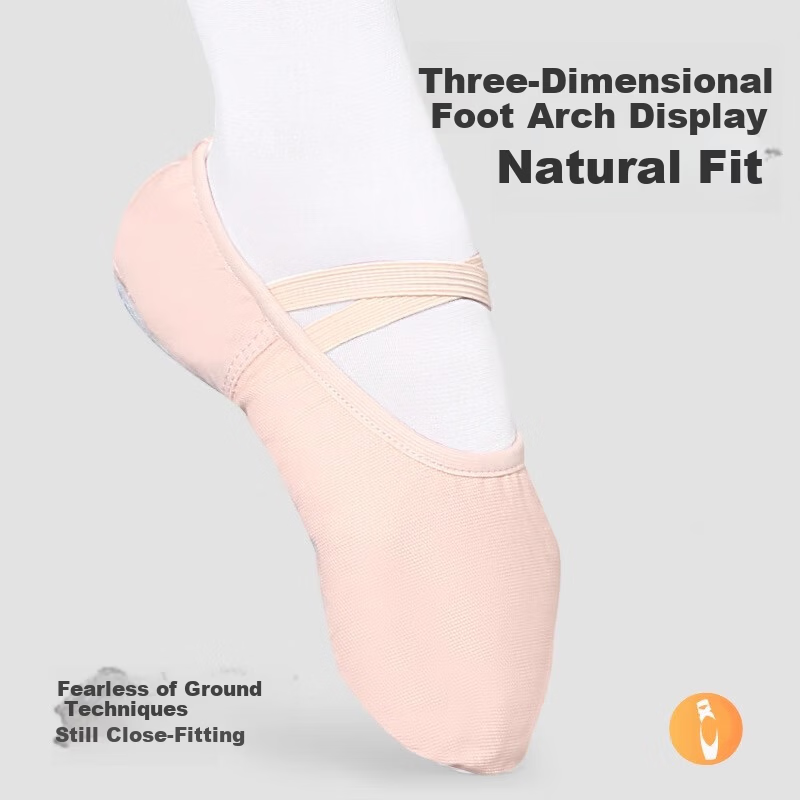 Zhiyouban Adult Dance Shoes Ballet Professional Practice Shoes Women Soft Sole Slip-On Children's Dance Skin Color Body Cat Claw Shoes