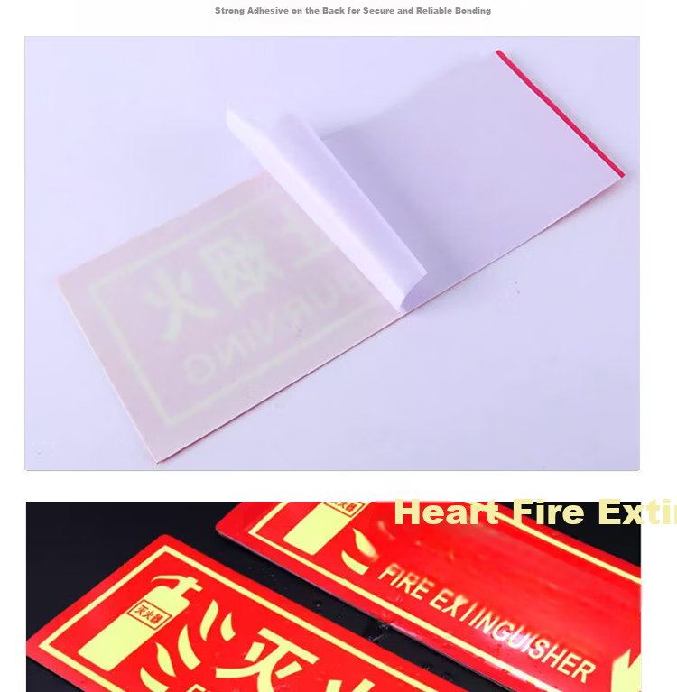 Aimo Glow-in-the-Dark No Fire Safety Warning Sign PVC Foam Self-Adhesive 36x13.5cm 5-Pack 3