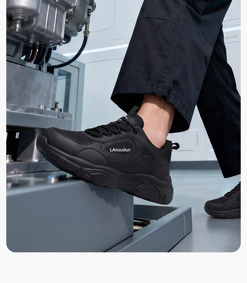 BlueOwl Shield Men's Summer Breathable Lightweight Soft Sole Steel Toe Anti-Smash Anti-Puncture Wear-Resistant Work Safety Shoes D317 Size 42 10