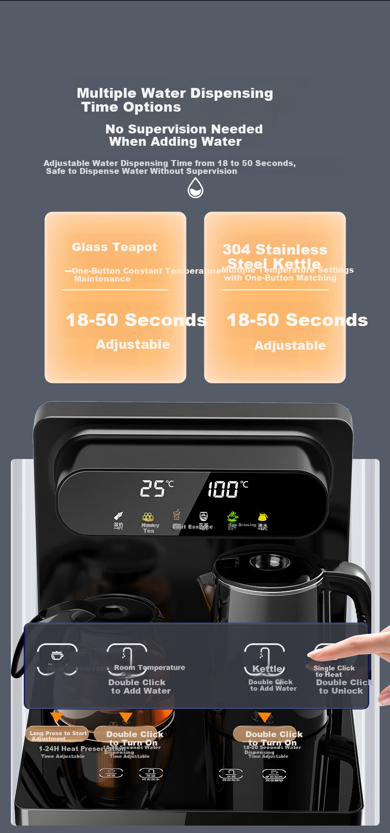 Royalstar 316L Kettle, Household Bottom-Loading Water Dispenser, Remote Control Voice-Activated Strontium-Rich Mineralized Tea Bar Machine, Sold by JD, Cooling Type CY2862D 10