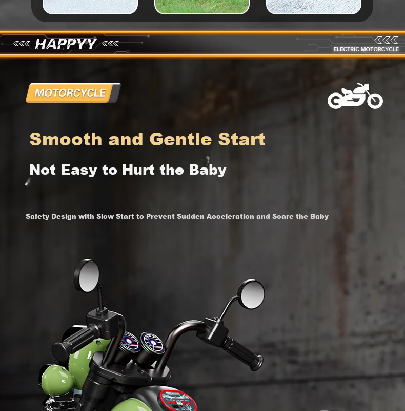 Hankaoala Kids Toy Remote Control Car Tricycle for 1-3-6 Year Olds Ride-On Electric Motorcycle Toy Car 6