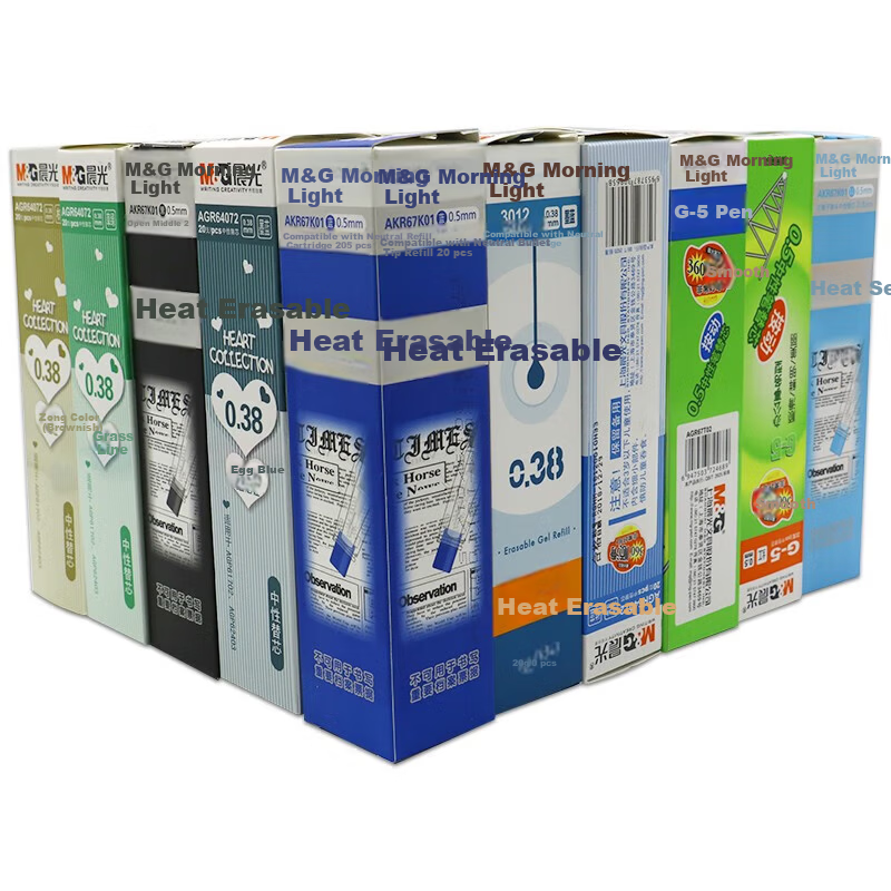 M&G Heat Erasable Gel Pen Refills 0.5mm Black 20pcs/Box AKR67K01A