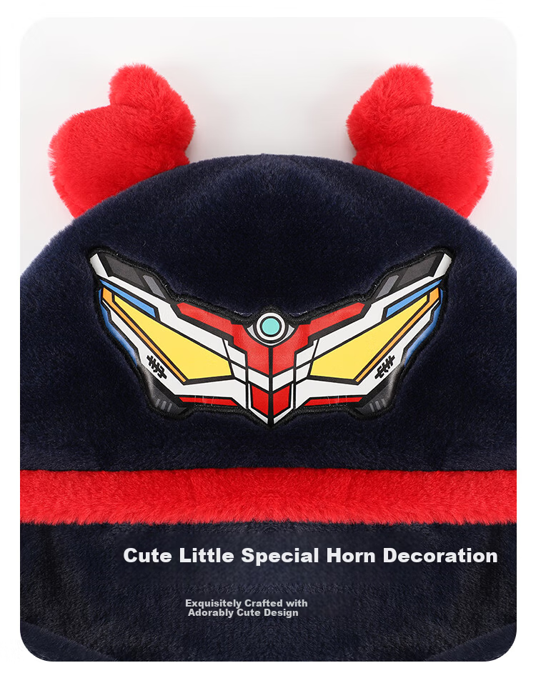 ULTRAMAN Kids Scarf and Hat Set Autumn Winter Warm Fleece Scarf for Boys AHM10054 Navy Blue 6