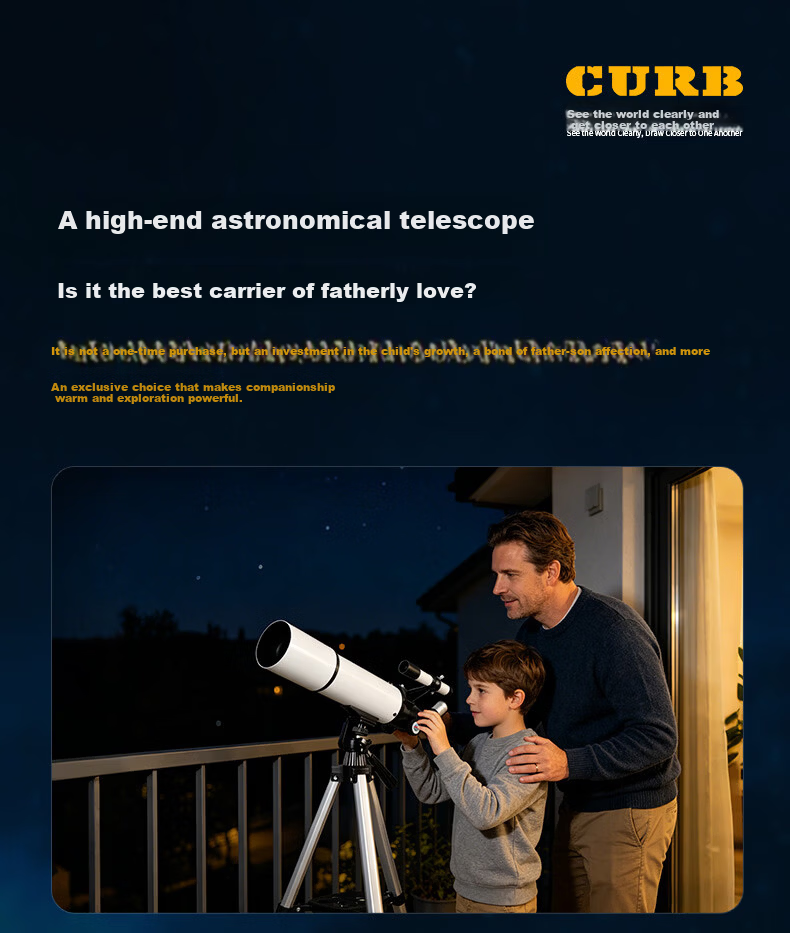 CURB Professional High-Power HD Astronomy Telescope for Stargazing, Space, Kids Beginner Home Use, Jupiter Cloud 1000000 22
