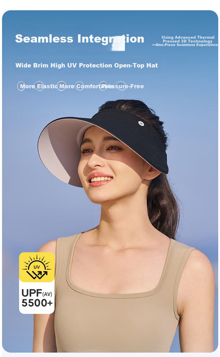 Zhenxiang Women's Spring Summer Solid Color Versatile Fashion Seamless Topless Sun Protection Sports Cap UV Protection K751 1