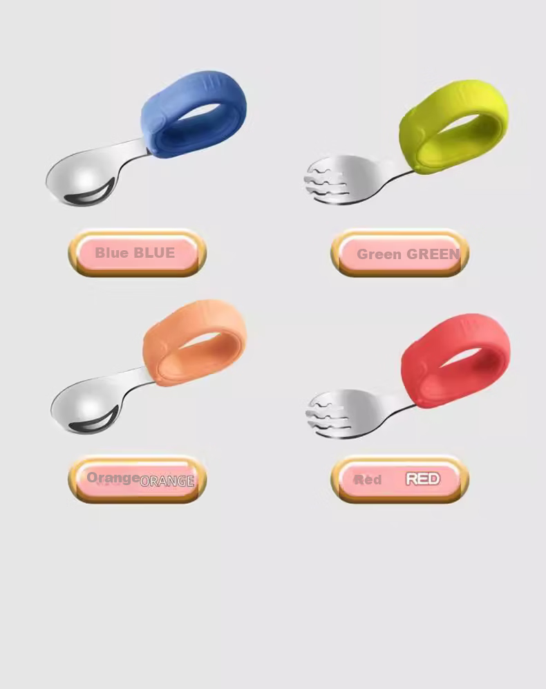 Guangduola Yuanbao Spoon, 316L Stainless Steel Baby Food Spoon, Children's Long-Handled Feeding Spoon, Soup Spoo 13