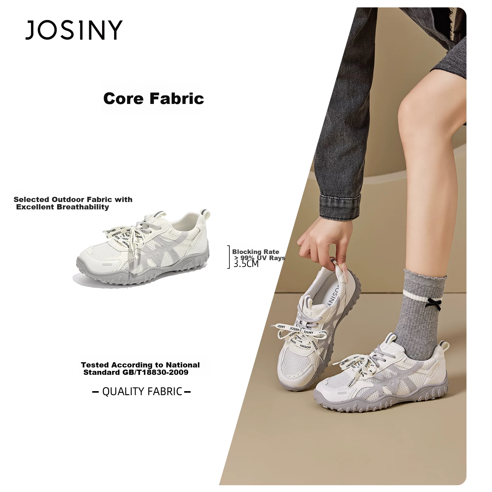 Zhuoshini Women's Mesh Breathable German Shepherd Shoes 2026 Summer New Thick-soled Sports Agan Shoes Versatile White Sneakers Gray/Yellow Size 39