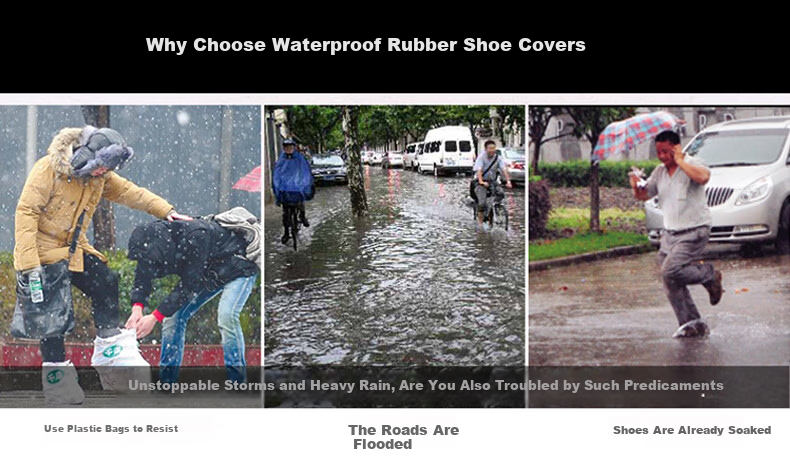 Travel Jiajialin Adult High-Cut Rain Shoe Covers 7 Pairs Set 2