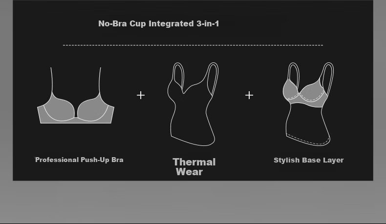 VNAVNA Women's Thermal Vest with Built-in Padded Cups Moisture-Wicking Heat Retention Base Layer Autumn Winter Black M 6