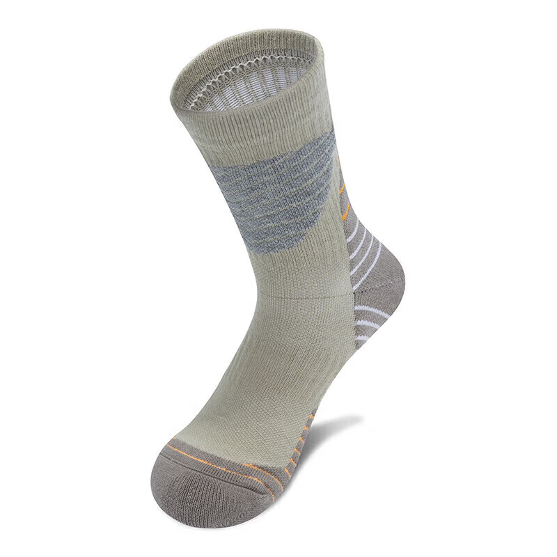 TFO 5th Generation Hiking Socks Shock Absorption Outdoor Sports Mountaineering Socks B2902414 Men's Khaki M