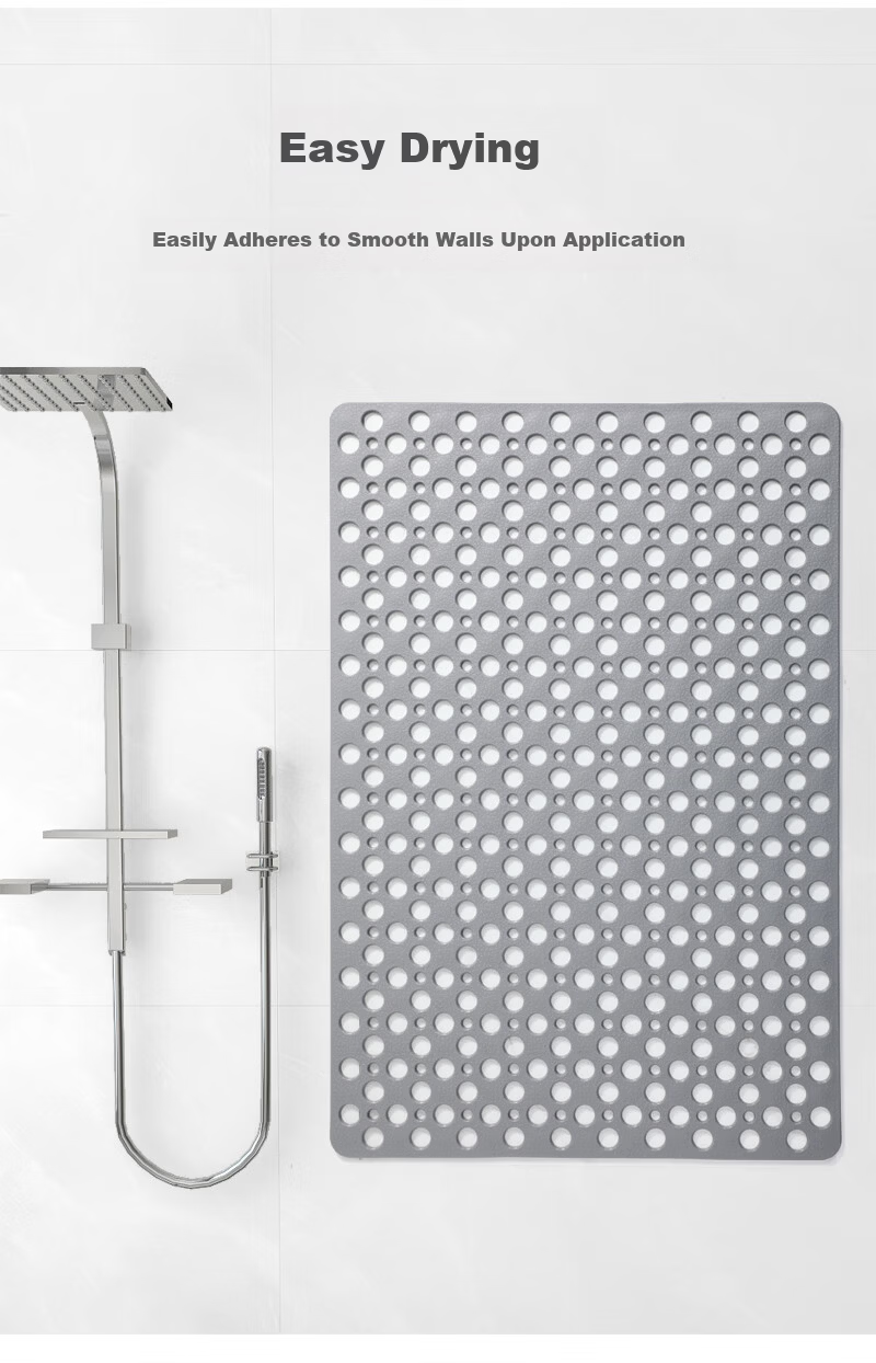 Huaxu Household Bathroom Non-Slip Mat, Shower Room Water Barrier Floor Mat, Hotel Toilet Bathing Foot Pad, Gray 6090 9