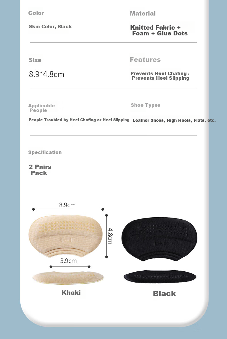 FOOTOPPO Heel Protector Anti-Friction Pads for Shoes High Heels Prevent Heel Slippage 11