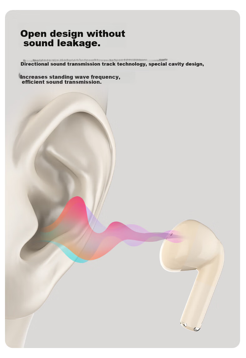PEAK Bluetooth Ear Clip Open Bone Conduction Headphones Custom Tuned Sports Call Compatible with Apple Huawei Phones New This Month 9