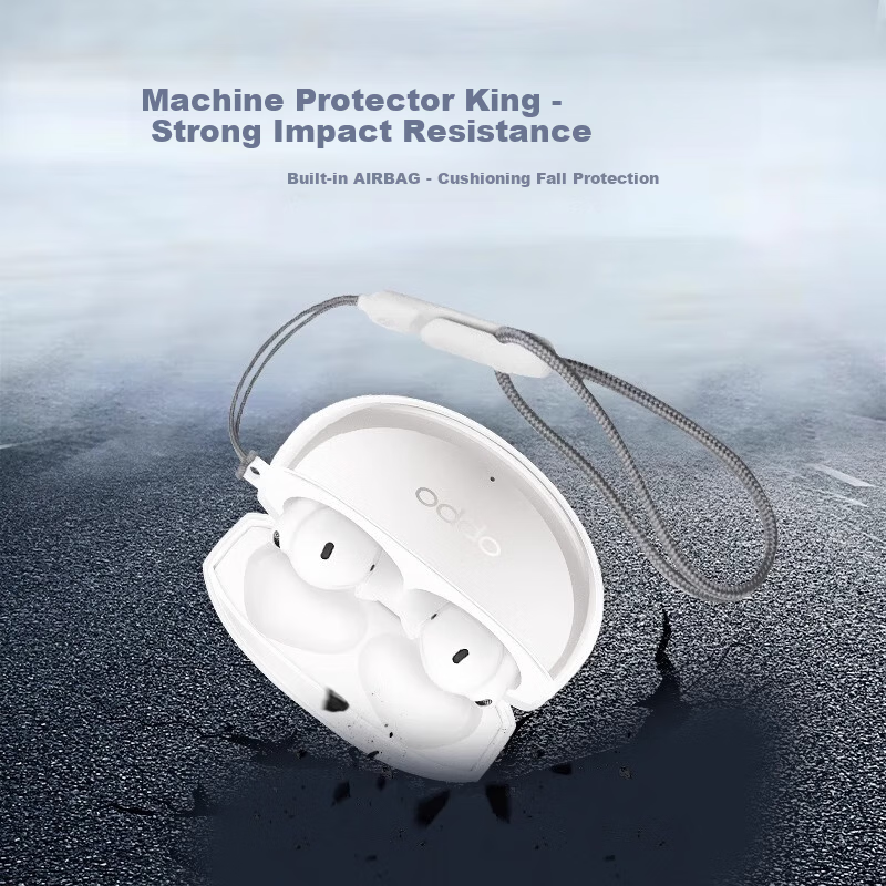 Beiyipin Protective Case for OPPO Enco Free4 Wireless Bluetooth Earphones, Full Coverage Shockproof Ultra-Thin Transparent High-Transparency Crystal Clear Charging Case Cover 3