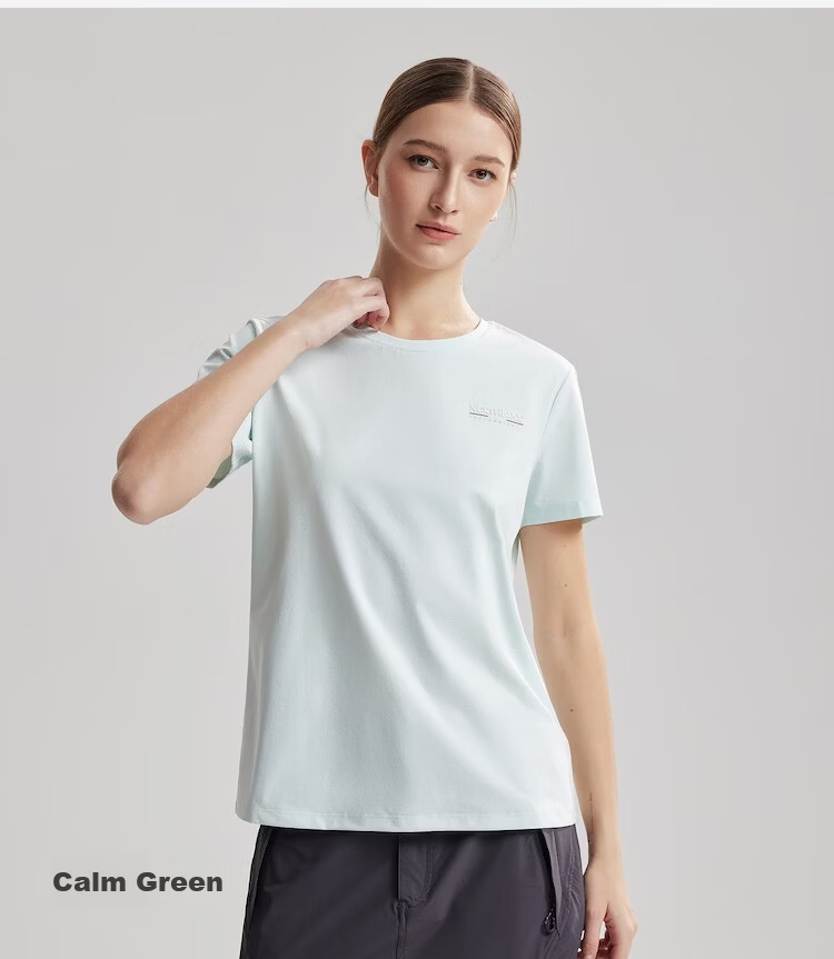 NORTHLAND Women's Quick-Dry T-Shirt 2026 New Outdoor Sun Protection Antibacterial Skin-Friendly Crew Neck Short Sleeve Tee 7