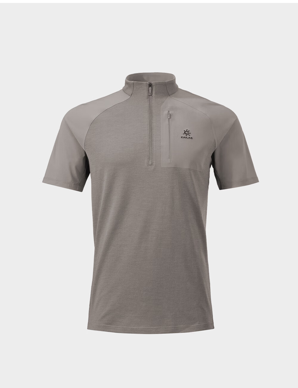 KAILAS XM2 Wool Short Sleeve T-Shirt Men Quick-Dry Half-Zip Outdoor Hiking Breathable Mountaineering Top 23