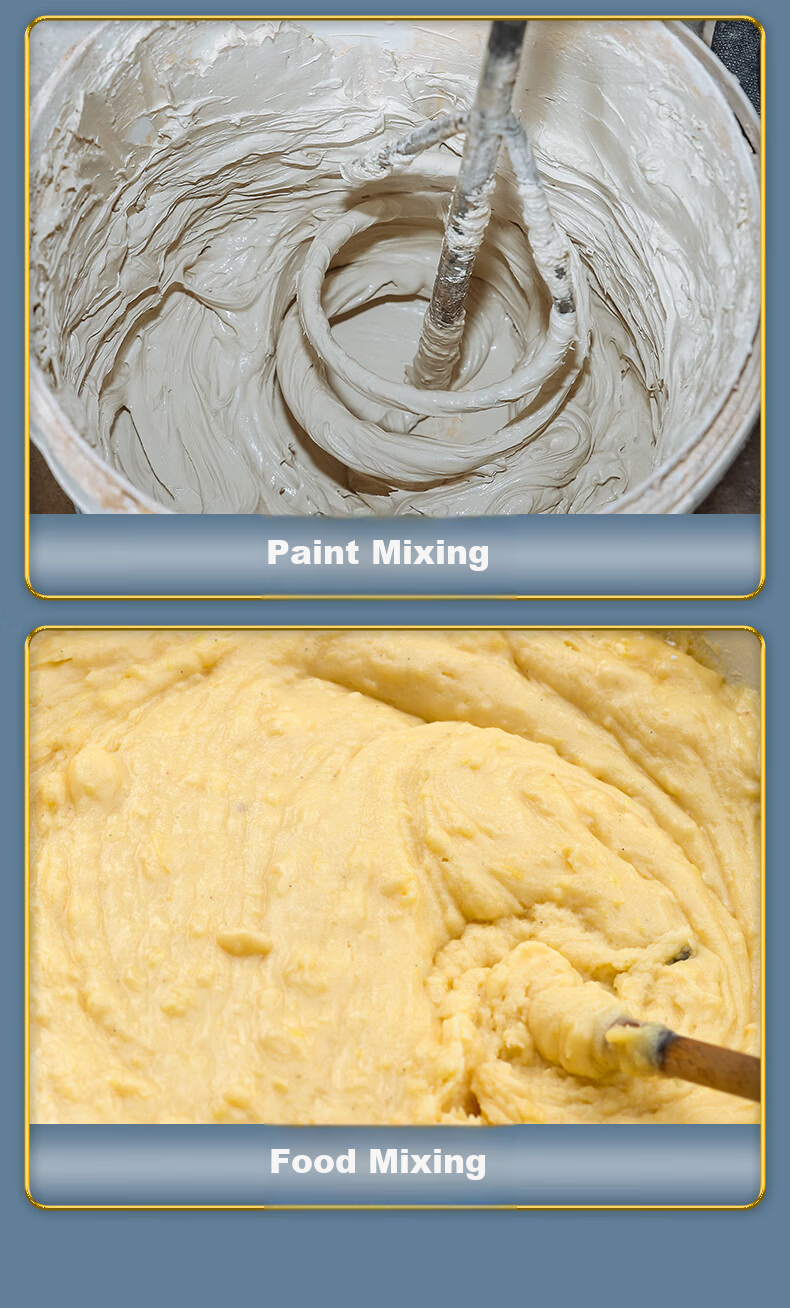 Aired High-Power Electric Mixer for Putty Powder, Cement Mortar, Paint, and Dough Mixing 6