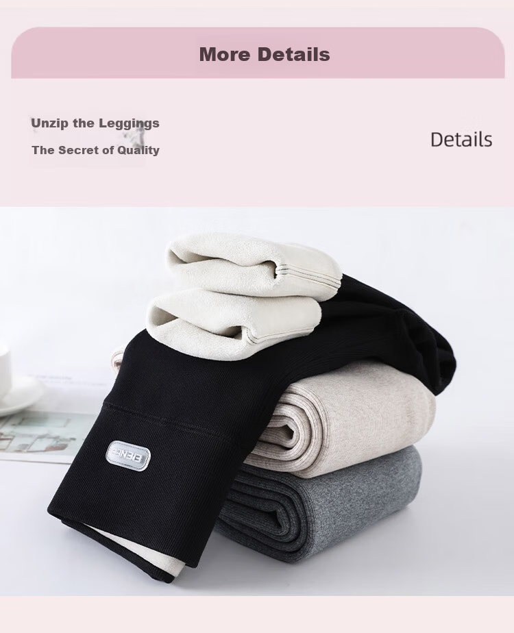 Tingmei Women's Thermal Leggings with Wool, Mulberry Silk, and Cotton - Slim Fit High Waist Magic Pants, Fleece Lined and Thickened 9