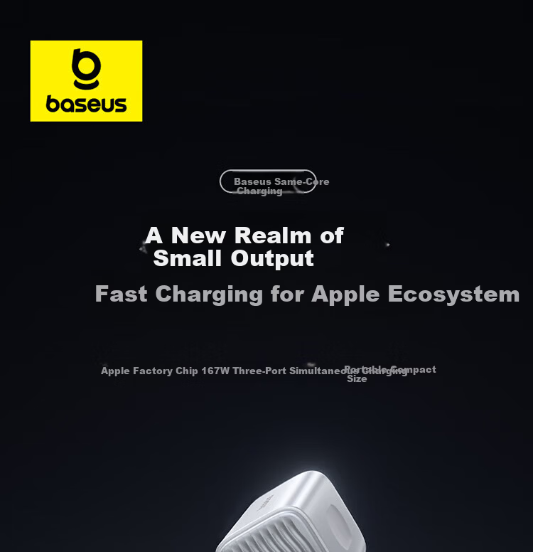 Baseus 65W GaN Charger Compatible with 45W Apple 17/16, Samsung, Huawei Phones, MacBook Pro Laptop Type-C PD Fast Charging, Star Black 5