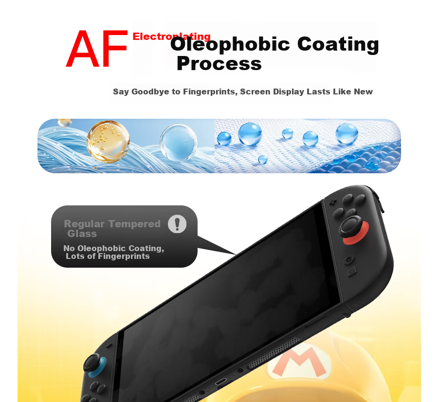 Wally Compatible Switch 2nd Gen 2025 Tempered Glass Screen Protector for Nintendo Switch HD Anti-Fingerprint Anti-Drop Full Coverage Glass Accessory - Easy Apply 7