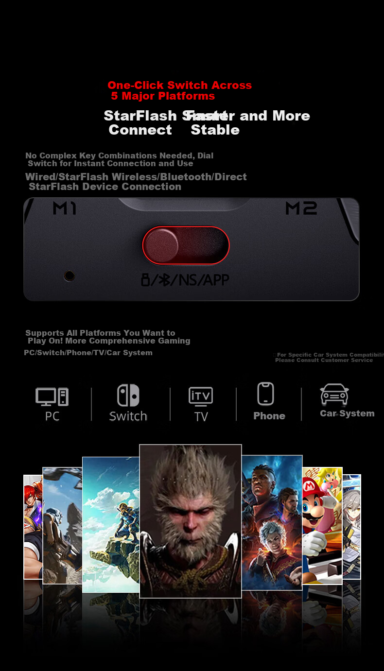 Betop Kunpeng 40 Wireless Game Controller AI Smart Control Vibration Motion Star Flash Bluetooth Controller for Xbox PC Mobile Steam TV NS Switch 2 Genshin Impact 13
