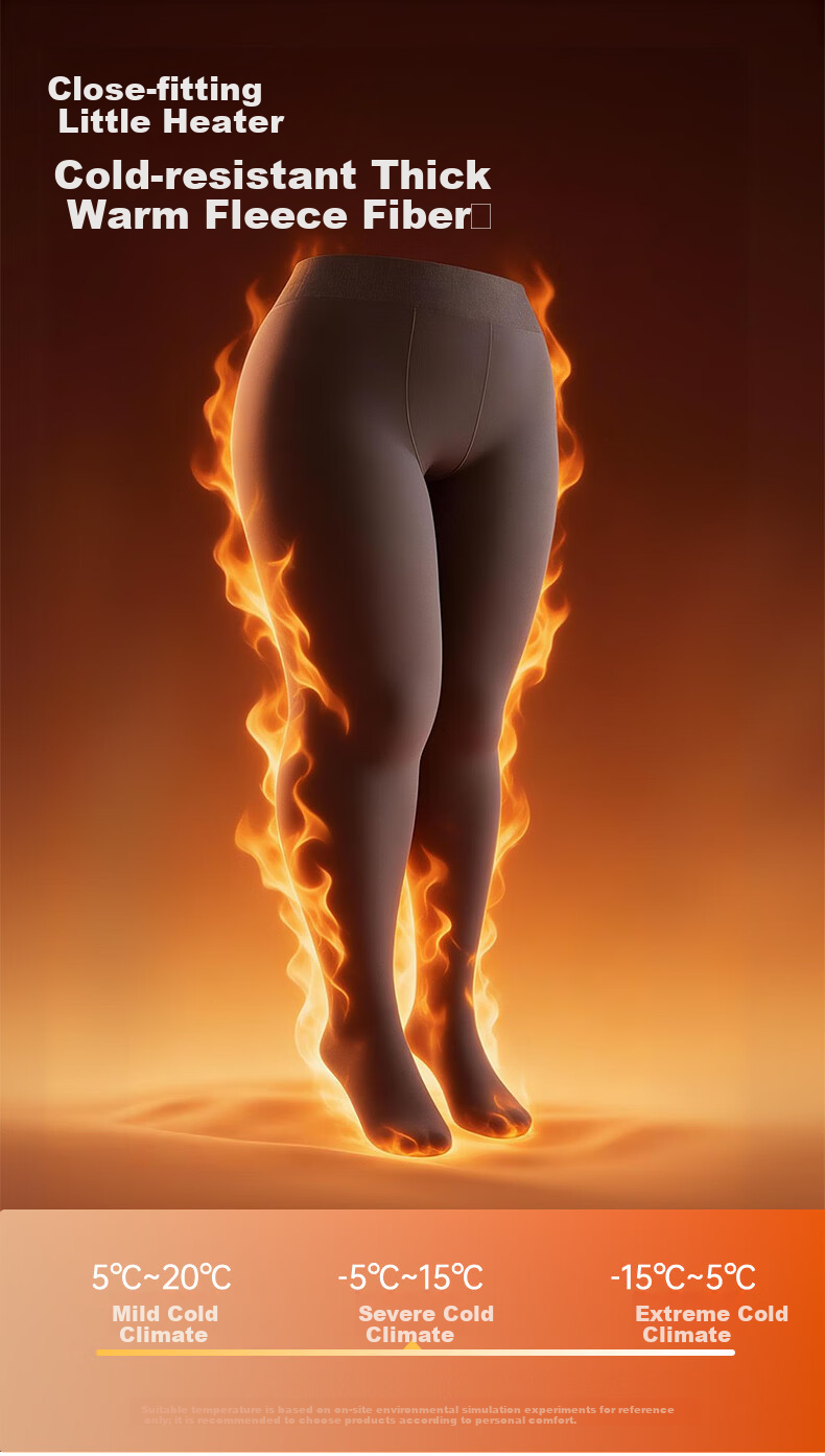 Afandi Black Plus Size Thermal Leggings for Women Autumn Winter High Waist Tummy Control Slimming Anti-Snag Wearable Tights 3