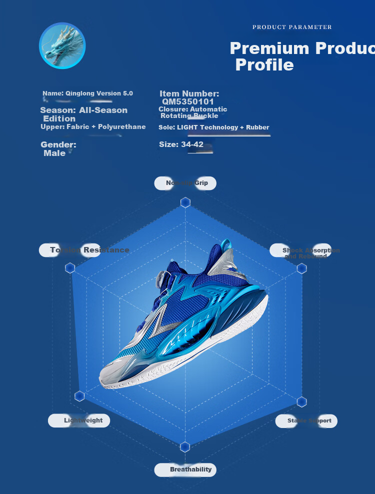 QIAODAN Boys' Basketball Shoes Youth [Qinglong 5.0] Spring Autumn Sports Shoes Black/Crystal Purple Size 39 15